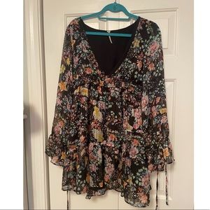Black floral Free People dress